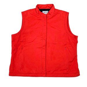 Vtg Pendleton Retro Plaid Lining Full Zip Red Vest